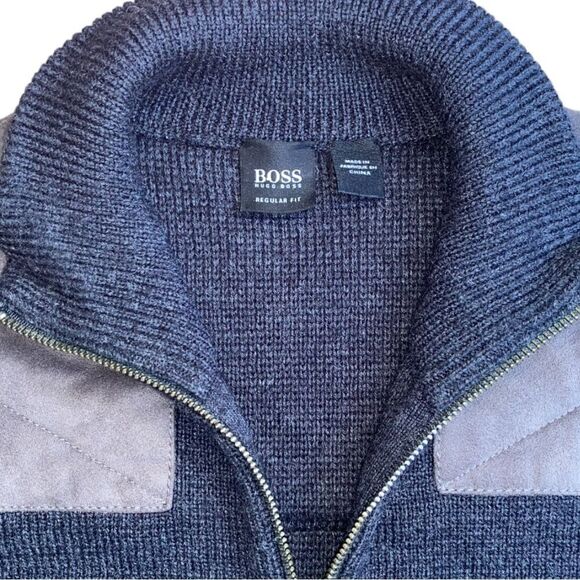 🧥 Hugo Boss Wool Tactical Full Zip Sweater 🧵 Men’s XL | Military Luxe Mode‎ - Picture 5 of 6